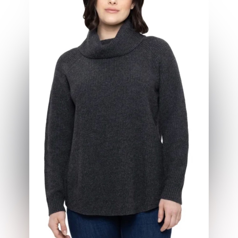 TAHARI Women's Cowl Neck Sweater in Dark Gray (NWT)